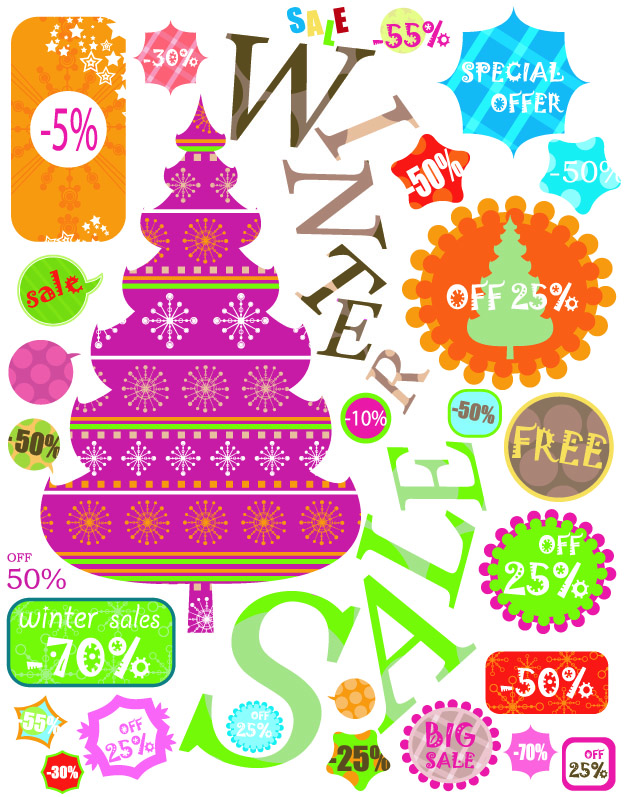 free vector Christmas label 05 vector